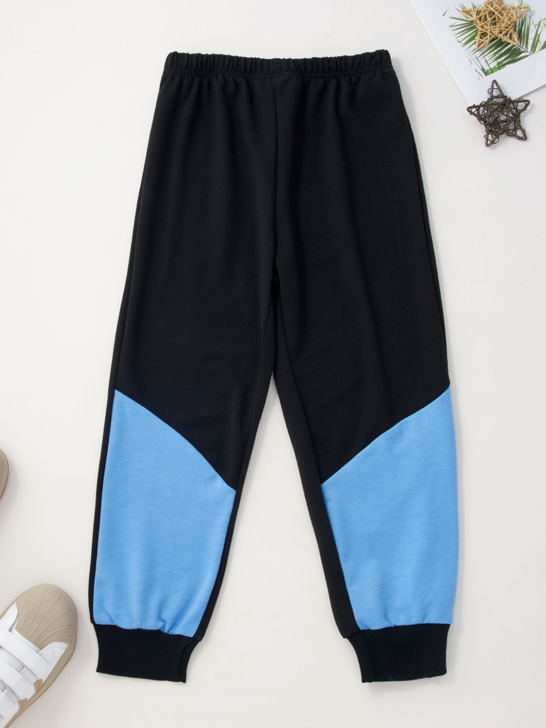 Graphic Hooded Top and Contrast Pants Set